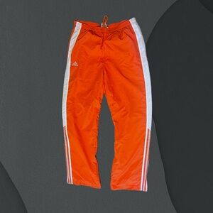 Track Pants Adidas Orange White Stripe Men’s L